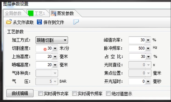 光纖激光切割機(jī)系統(tǒng)中蒸發(fā)去膜功能的使用方法